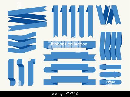 Sammlung von Vektor ribbon Zeichen Stock Vektor