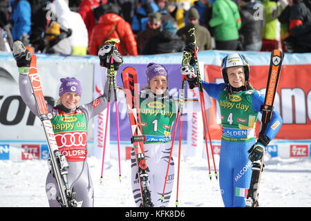 Tessa Worley, Viktoria Rebensburg, Manuela molgg Stockfoto