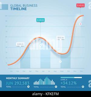 Business Infografiken design Vorlage. Vector Illustration. Kann für Workflow Layout, Schaltplan, Anzahl Optionen, Start-up-Optionen verwendet werden, Web Designs. Stock Vektor