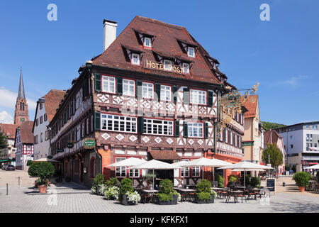 Historisches Fachwerkhaus Hotel Post, Nagold, Schwarzwald, Baden-Württemberg, Deutschland Stockfoto