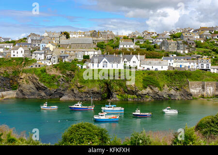 Fischereihafen, Tintagel, Cornwall, England, Großbritannien Stockfoto