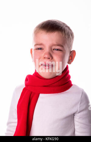 Schreien, schreien, das Kind für Schmerz. Starke Emotionen aus der Junge Stockfoto