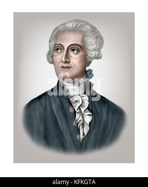 Antoine Lavoisier, 1743 - 1794, französischer Chemiker Stockfoto