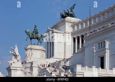 Altare della Patria, auch als das Monumento Nazionale a Vittorio Emanuele II, Il Vittoriano oder 'Hochzeitstorte', Rom, Italien Stockfoto