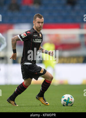 Marcel HARTEL (Union), Aktion, Fussball. Bundesliga, 12. Spieltag, MSV Duisburg (DU) - Union Berlin 1:1, am 29.10.2017 in Duisburg/Deutschland. |Nutzung weltweit Stockfoto