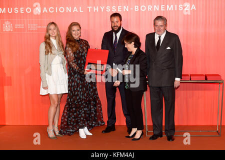 Francesca Thyssen-Bornemisza und Eleonore von Habsburg anlässlich des 25. Jahrestages des Thyssen-Bornemisza Nationalmuseums in Madrid am Montag, 30. Oktober 2017-. Quelle: Gtres Información más Comuniación online, S.L./Alamy Live News Stockfoto