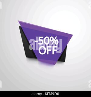 Violett ads Banner Stock Vektor