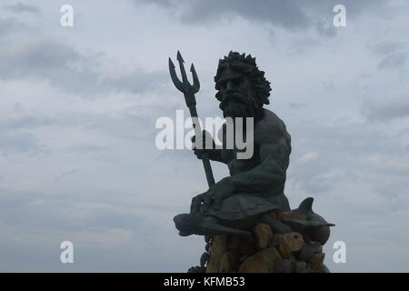 Neptun auf Virginia Beach Stockfoto