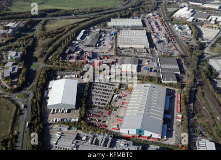 Luftaufnahme von leodis Weg, Leeds LS10, Großbritannien Stockfoto