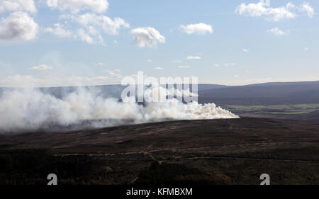 Luftaufnahme von moorland Brände Stockfoto