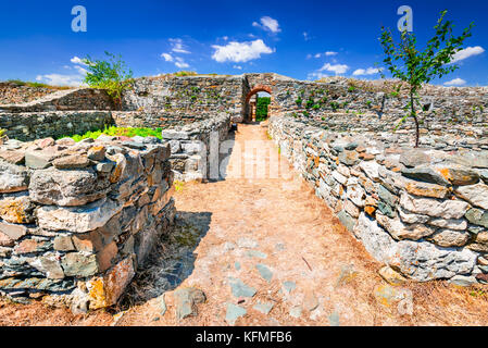 Histria, Rumänien - die Ruinen der antiken griechischen Kolonie Stadt Istros durch Milesian Siedlern gegründet wurden. Dobruja, am Schwarzen Meer. Stockfoto