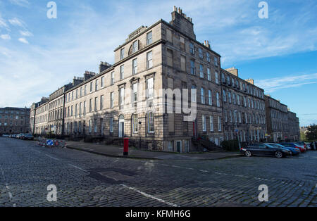 Die Kreuzung von Drummond und Schottland Street in der New Town von Edinburgh. Stockfoto