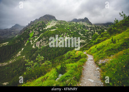 Mountain Trail in der Hohen Tatra. Natur Landschaft Stockfoto