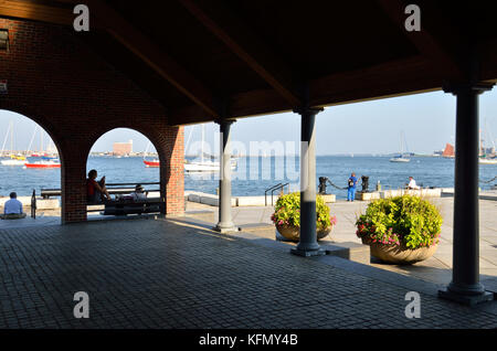 Boston, Massachusetts waterfront harborwalk Park Stockfoto