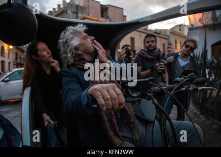 Beppe Grillo, der Führer der Fünf-Sterne-Bewegung (M5S), während der Palermo Tag. Stockfoto