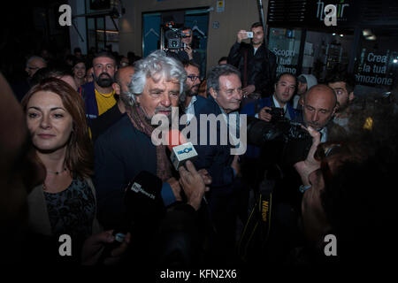 Beppe Grillo, der Führer der Fünf-Sterne-Bewegung (M5S), während der Palermo Tag. Stockfoto
