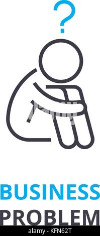 Geschäftliche problem Konzept, Gliederung Symbol, lineare Zeichen, dünne Linie Piktogramm, Logo, Vektor, Abbildung Stock Vektor