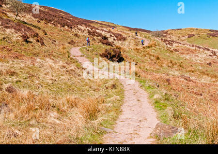 Zu Fuß bis die Schulter des Conic Hill Teil der West Highland Way Trail in Schottland Stockfoto