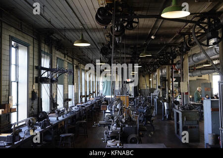 Präzisionsmaschinengeschäft in Thomas Edison National Historical Park.West Orange.New Jersey.USA Stockfoto