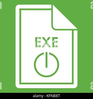 Datei exe-Symbol grün Stock Vektor