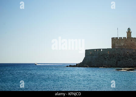 Mandrake Hafen, Insel Rhodos, Griechenland. Stockfoto