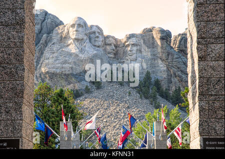 27. August 2017: Mount Rushmore National Monument in South Dakota Stockfoto