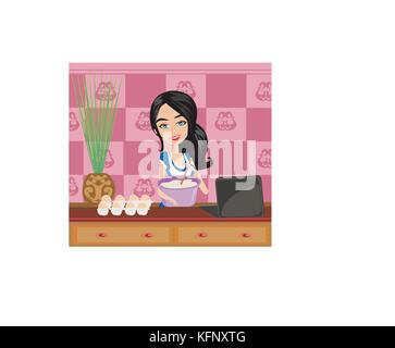 Online Rezept Stock Vektor