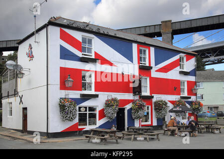 Die berühmten Union Pub in saltash am Ufer des Flusses tamer Cornwall Stockfoto