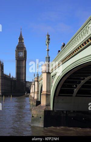 Westminster Brücke über den Fluss Themse in london Stockfoto
