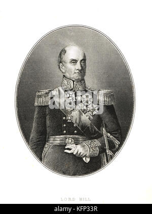 General Rowland Hill, 1. Viscount Hill, 1772–1842, Oberbefehlshaber der britischen Armee 1828 Stockfoto