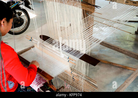 Traditionelle Webmaschine Stockfoto