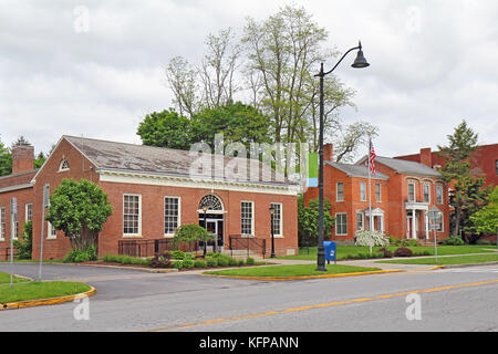 Alte Gebäude für die US Post Office in Hamilton, New York, 1936 gebaut, ist Teil der HAMILTON Village Historic District im National Register der Stockfoto