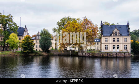 Berlin Wannsee. Jagdschloss Glienicke liegt eine Jagdhütte in der Nähe der Glienicker Brücke, Weltkulturerbe der UNESCO, historische, denkmalgeschützte Gebäude Stockfoto