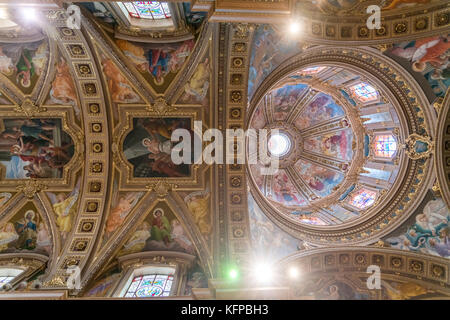 Innenraum der barocken Basilika San Gorg, Victoria, Insel Gozo, Malta | St. Georg Basilika, Victoria, Gozo, Malta Stockfoto