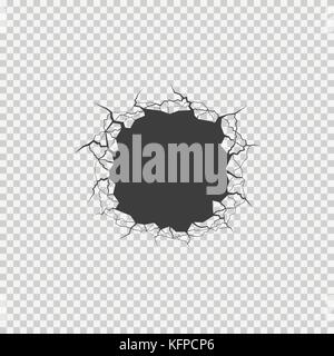 Loch mit Rissen Stock Vektor