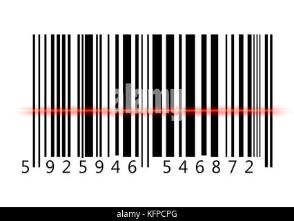 Bar Code, Computer Bild erzeugt. Bild gerendert. Stockfoto