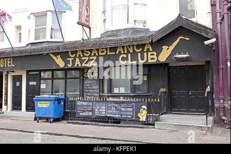 Der Casablanca Jazz Club Nachtclub in Brighton, Großbritannien Stockfoto