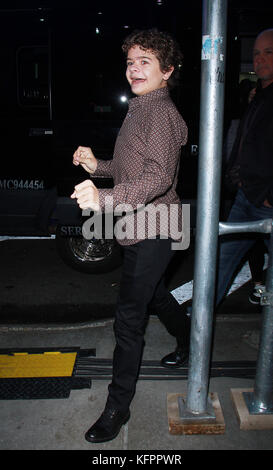 New York, NY, USA. Okt 2017. Gaten Matarazzo, um Guten Morgen Amerika, um über die neue Staffel der Fremden Dinge in New York zu sprechen 31. Oktober 2017. Credit: Rw/Media Punch/Alamy Live News Stockfoto