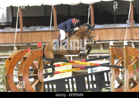 Robert Smith (GBR) Reiten Gerry Maguire, Winter Equestrian Festival, Wellington Florida, März 2007 Stockfoto