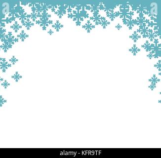 Winter Snowflake background Frame. Vector Illustration. weiß. Stock Vektor