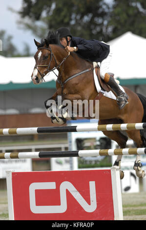 Richard Spooner (USA), Cristallo, Winter Equestrian Festival, Wellington, Florida, März 2007, Chesapeake profitieren Schale für eine gerechte Welt - WEF-Challenge Cup Runde VIII Stockfoto