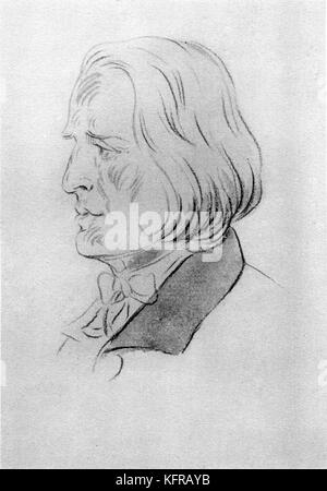 Franz Liszt - Porträt von unbekannter Künstler, C. 1837, Paris, Frankreich. Ungarische Pianist und Komponist, 22. Oktober 1811 - vom 31. Juli 1886. Stockfoto