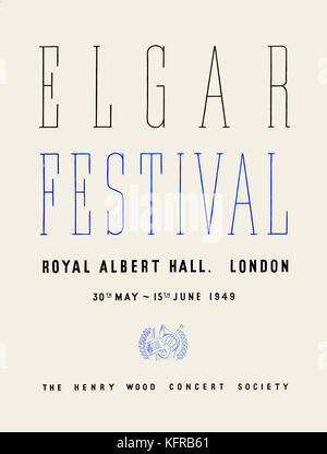 Edward Elgars "Der Apostel an Elgar Festival in der Royal Albert Hall 30. Mai - 15. Juni 1949, Henry Holz Konzert Gesellschaft durchgeführt. Von Sir Malcolm Sargent durchgeführt. Das Henry Holz Konzert Gesellschaft. Englische Komponist, 2. Juni 1857-23 Februar 1934. Stockfoto