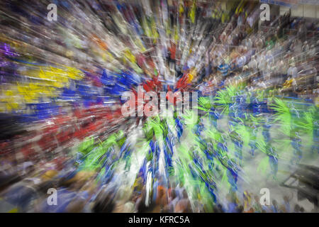 Samba Schule Parade, gehen Sie die Avenue Marques de Sapucai gesehen, während der Karneval in Rio de Janeiro. Sambodromo. Stockfoto