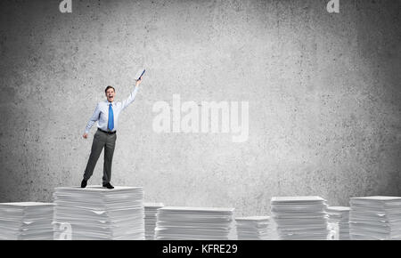 Studie der erfolgreiche Geschäftsmann zu werden. Stockfoto