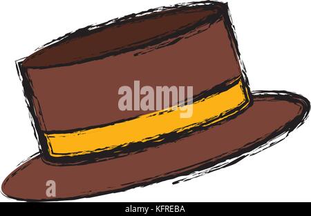 Vintage Hut männlich Stock Vektor