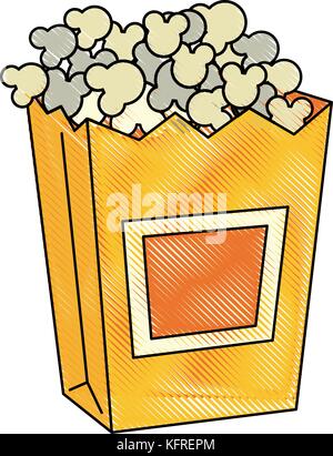 Popcorn im Beutel icon image Stock Vektor