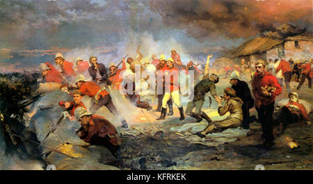 Die Verteidigung von rorke's Drift von Lady Butler (1880). Stockfoto