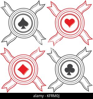 Editierbare poker Thema Vektor Grafik Design Illustration Stock Vektor