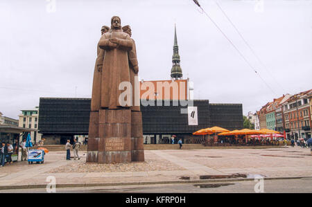 Riga Lettland 2006 Lettland riflemen Denkmal seit der Sowjetzeit in Lettland Stockfoto